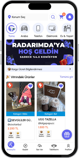 Radarımda Uygulama Ekranı